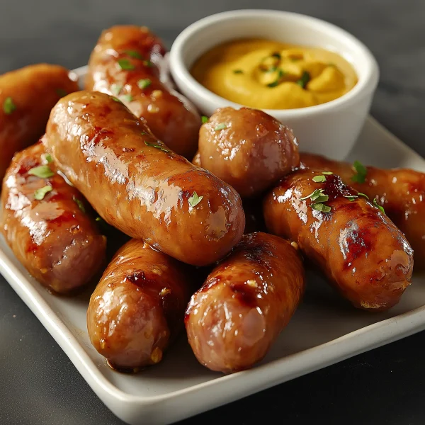 Bite-sized pork cocktail sausages, perfect for UK parties and gatherings