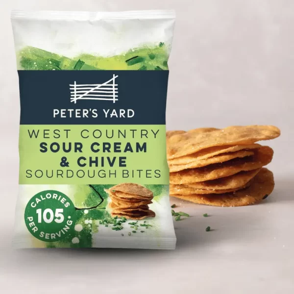Peters Yard - West Country Sour Cream & Chive Sourdough Bites - 90g