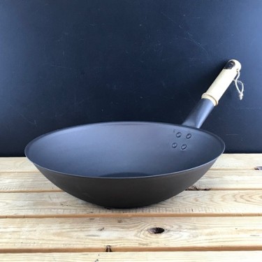 Flat Bottom Wok frying pan iron