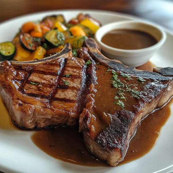 Two beef T-bone steaks