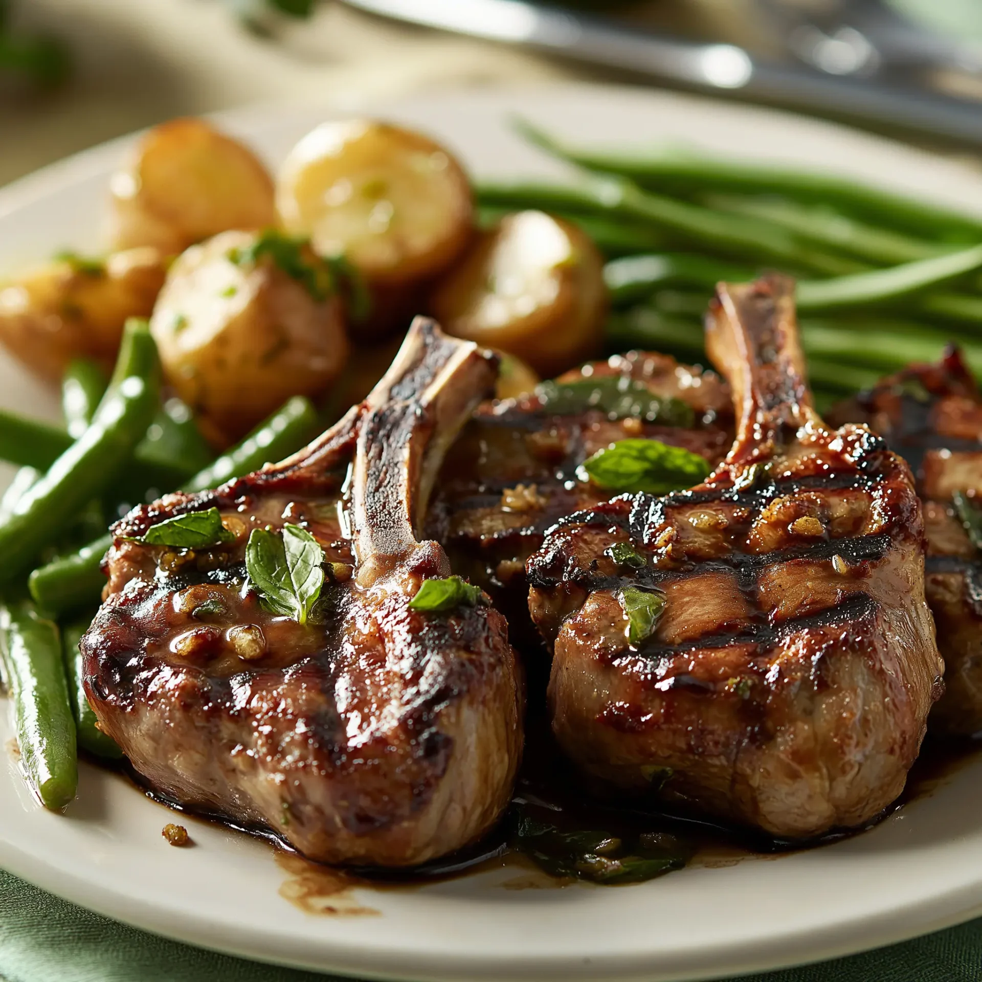 minted lamb chops