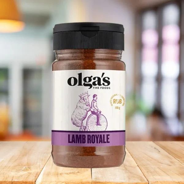 Image of Olga's Lamb Royale Rub – an aromatic herb seasoning with mint and rosemary