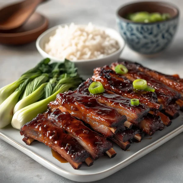 pork ribs glazed with a rich Chinese Char Siu sauce