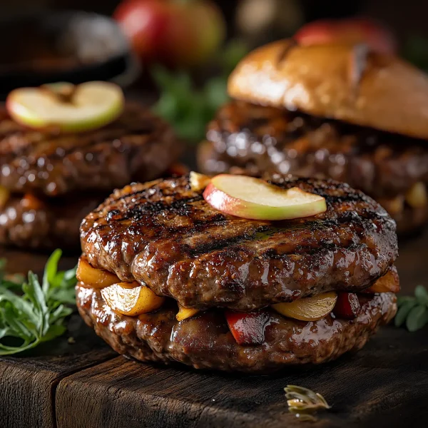 wild boar and apple burger patty